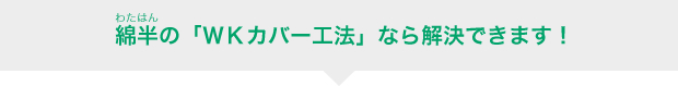 綿半の「WKカバー工法」なら解決できます!